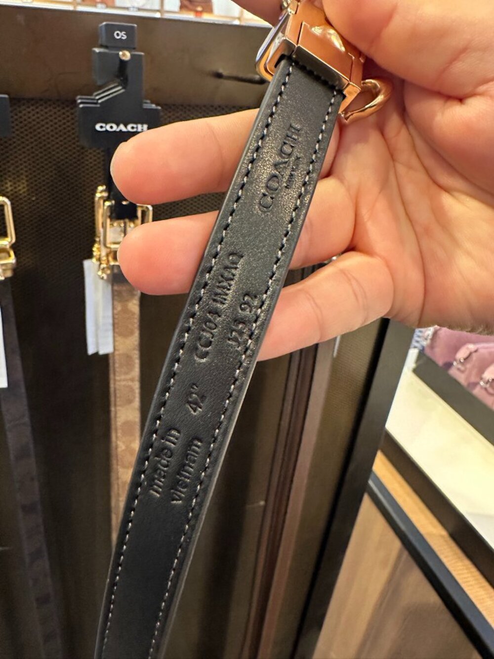 NWT Coach CCJ04 Women's Roller Buckle Reversible Belt In Signature Canvas Walnut - Picture 5 of 7